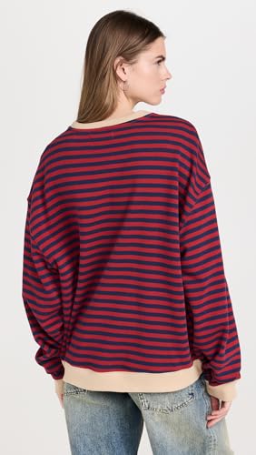 Free People Womens Classic Striped Crew Nautical Combo Medium