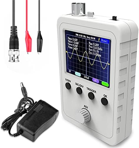 STARTO Handheld Digital Oscilloscope Kit 2.4” TFT with BNC-Clip Cable Probe and Power Supply