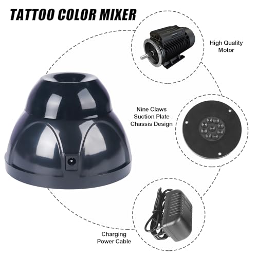 Image of Mini Vortex Ink Mixer, 4000RPM Electric Pigment Mixer with Touch Function | Ultra-Quiet Motor for Tattoo Ink Mixing, Nail Polish and Paint Shaking