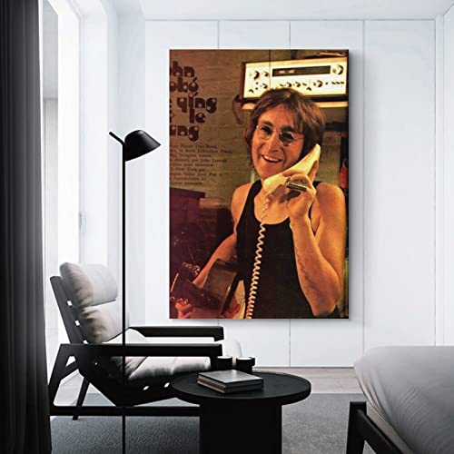 John Lennon (12) Poster vintage rétro imprimé sur toile à suspendre pour chambre à coucher, salon, décoration murale, 40… - Les Beatles, Paul McCartney, John Lennon, RIngo Starr, George Harrison John Lennon (12) Poster vintage rétro imprimé sur toile à suspendre pour chambre à coucher, salon, décoration murale, 40… – Image 4