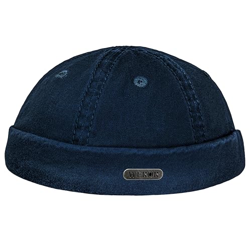 WEROR Dockercap Herren Mütze Docker Cap Seemannsmütze Dockermütze - Fischermütze aus Baumwolle WEROR-441.1 (Einheitsgröße Marine)