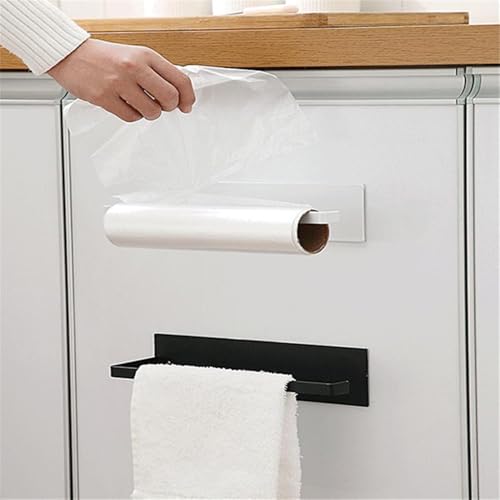 Soporte para papel de cocina sin instalación: estante para toallas de papel y artículos 5