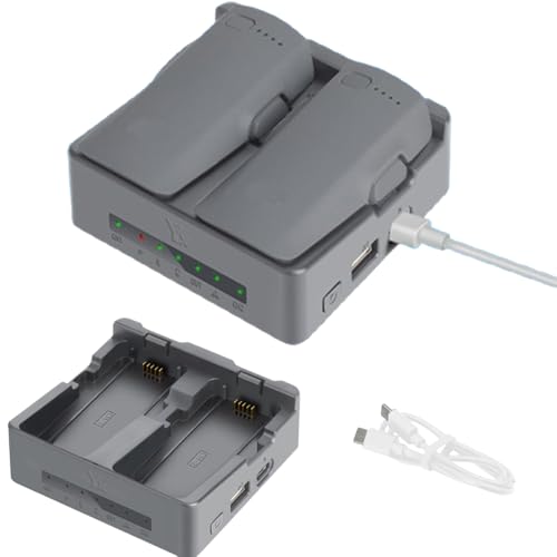 DJI NEO2 �Ή� �o�b�e���[�[�d�� PD�}���o�b�e���[�`���[�W���[ 2�̃o�b�e���[�𓯎��[�d�\ �������[�h�ƕ��d���[�h�t�� �[�d�P�[�u���t��