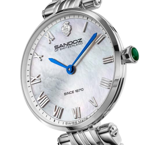 Image of SANDOZ Orangerie Premium Quartz White MOP Dial Swiss Made Watch for Women - SZWLG0001701