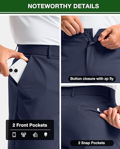 Image of Soothfeel Men's Casual Shorts 5 /7 /9 Inch Golf Dress Shorts for Men Flat Front Work Lightweight Quick Dry with 4 Pockets