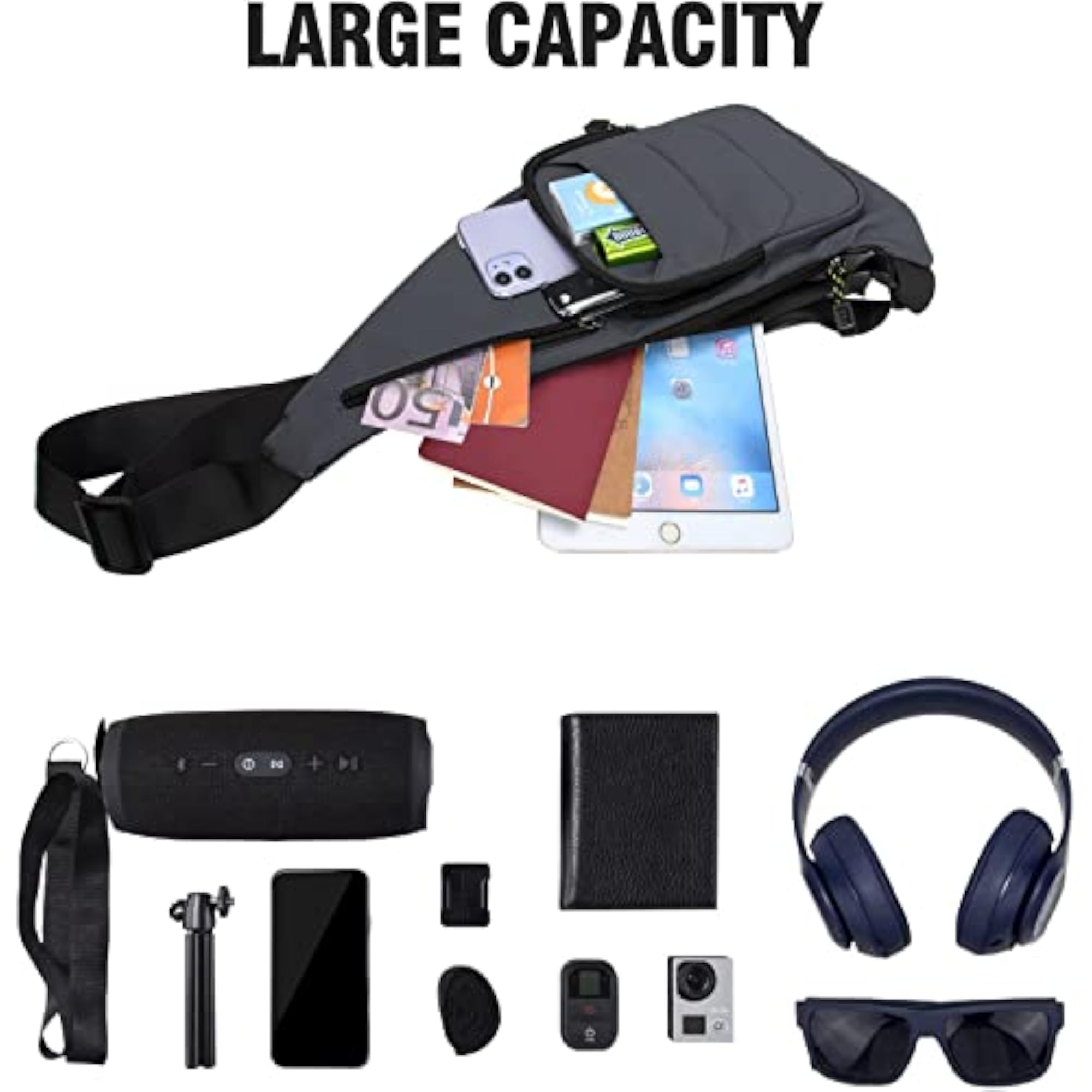 Sling Bag for Men Women Shoulder Bag Backpack