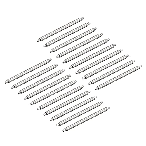 uxcell 20pcs Watch Band Pin 20mm Stainless Steel 1.5mm Dia