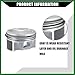 Motoforti No.25198520 / Inner/Engine Piston and Pin and Snap Ring for Chevy Cruze 1.4L L4 2011-2016 / Piston Rings Kit/Metal / 1 Set/Silver Tone Long-lasting