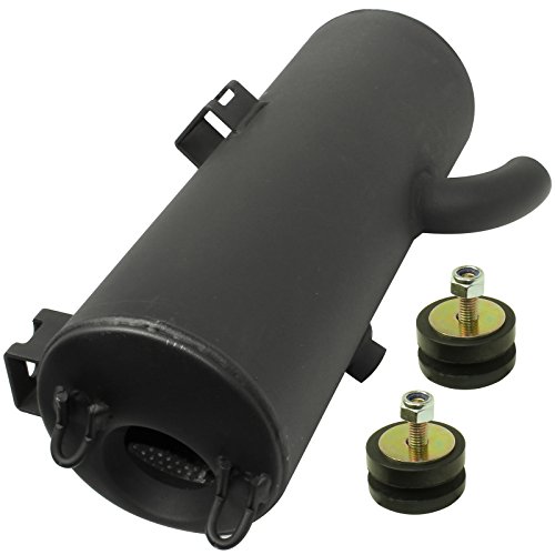 Caltric Black Exhaust Muffler Silencer for Polaris Sportsman 500 4X4 Ho 2001-2013