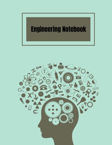 Engineering Notebook: 8.5 x 11 inches, 110 pages, 5 x 5 engineering notebook graph paper, blue print and engineering computation pad graph ruled ... Green Scientific Chemistry Elements Gears)