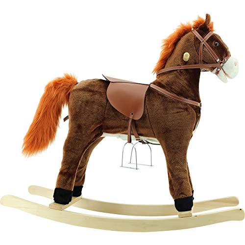 Sweety-Toys 10738 Schaukelpferd braun mit rot-brauner Mähne und Schweif – Bild 4