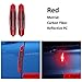 ZYTC 4pcs 3D Super Red Reflective Stickers Black Real Carbon Fiber Strips Car Side Door Edge Bumper Anti-Scratch Protection Guards Trim Stickers Universal