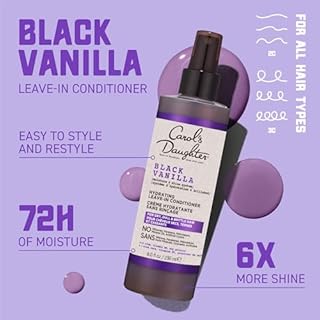 Carol's Daughter Black Vanilla Moisturizing Leave In Conditioner Spray, with Rosemary Oil, for Curly, Wavy Hair, 236ml
