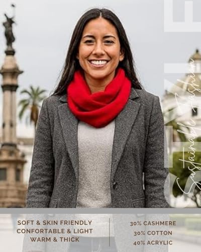 Handmade Winter Infinity Scarf – Soft Cashmere Wool Blend – Cozy & Warm Scarf for Cold Weather2