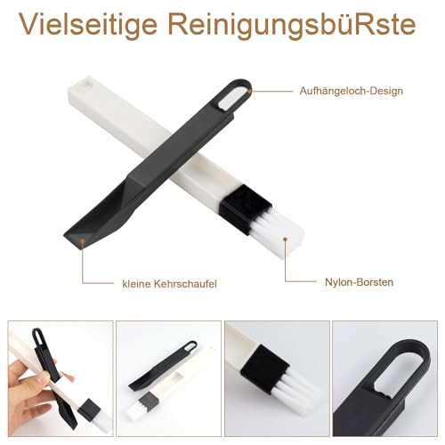 Fosoloni 15 Stück Fensterrillen Reinigungswerkzeug Set, Reinigungsbürsten für Fensterschlitze, Bürste Fensterrahmen Reiniger FensterreinigungsbüRste Fensterrillen für Küche, Badezimmer