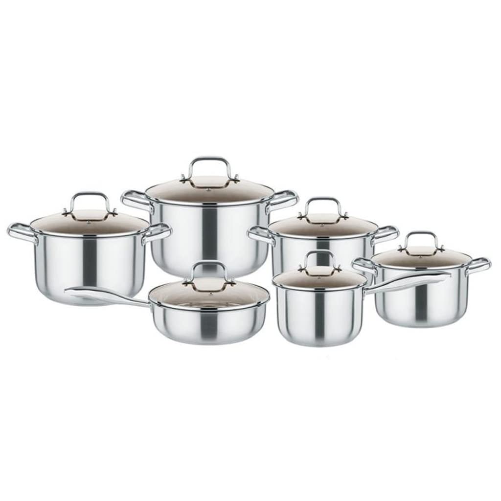Batterie de cuisson en acier inoxydable 304 haute résistance avec couvercle de cuisine