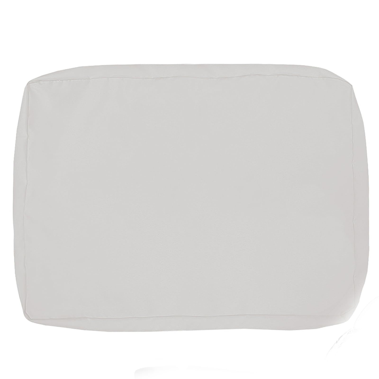 Outdoor Patio Cushion Cover 60x60 70x70cm Waterproof, Sofa Seat Cushions Replacement Pads Covers 55x50 60x50 with Zipper for Indoor Rattan Furniture(White,50x55x10cm)