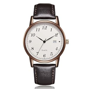 CIVO Mens Watch Waterproof Leather Strap Analog Quartz Wrist Watches for Men Fashion Vintage Auto Date Watches