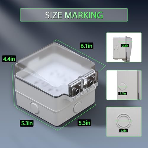 Prise extérieure GFCI 20A BSEED étanche IP66 double boîtier verrouillable