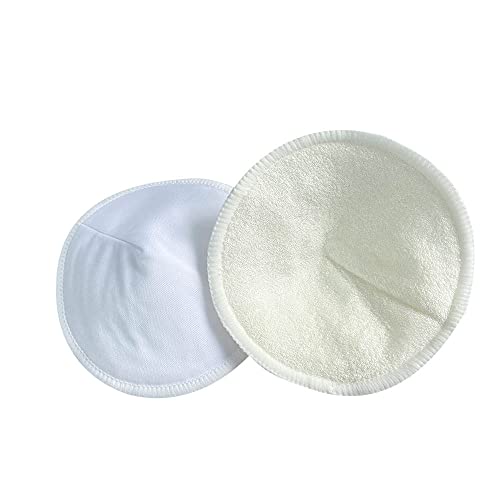 Nurture & Protect - Organic Bamboo Nursing Breast Pads - 14 Washable Nursing Pads With Wash Bag - Washable Breastfeeding Nipple Pads For Maternity - Nursing Pads Reusable For Breastfeeding #TOP5