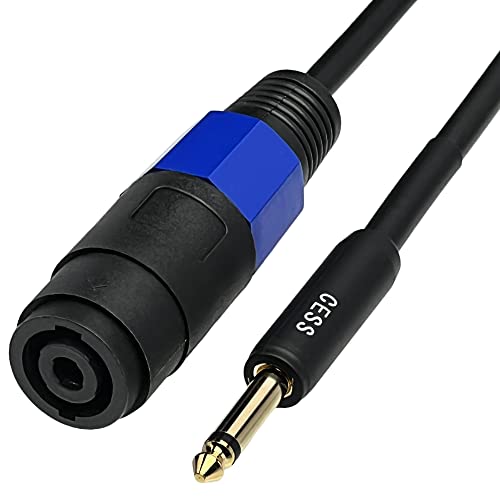 Cable adaptador 1/4 TS macho a Speakon hembra, pack 2 miniatura 2