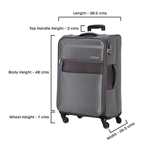 Image of American Tourister Geneva Polyester 56 cms Dark Grey Softsided Cabin Luggage (FW0 (0) 08 001)