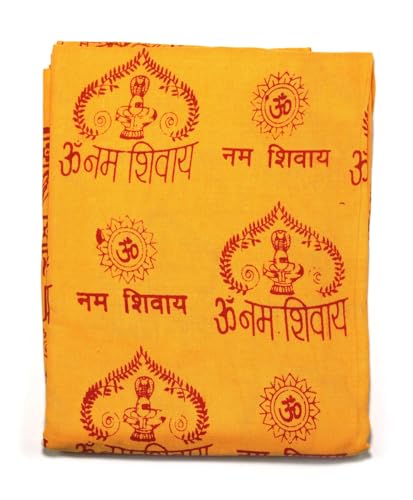 ASHIRWAD Rayon Cotton Mix Large Om Aum Scarf Shawl Wrap Light Weight Soft Hand Printed Yoga Prayer | AE000145-00