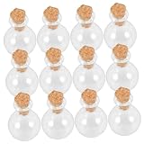 WEKADRIN 30 piezas Mini Botellas de Vidrio con Tapones de Corcho Frascos Pequeños Transparentes para Manualidades DIY Colgantes para Joyería y Decoración Botellas de Deseos Versátiles para