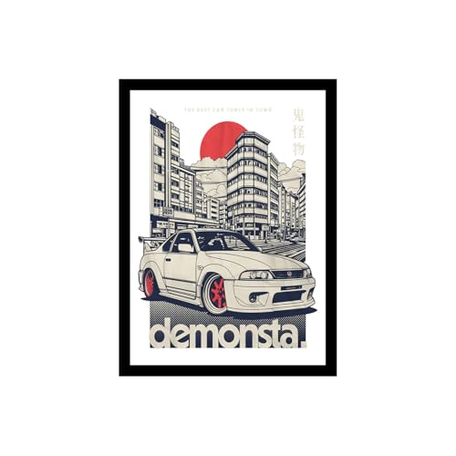 Image of BLINKART Ford Mustang Hoonicorn CarFramed Posters Gift Items Boys Room Wall Decoration Bedroom Office Studio Synthetic Wood Frame & Acrylic Glass Ready to Hang - 12x8 Inch, (A4 Size) - CAR-100