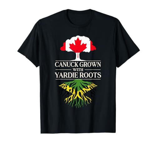 Canuck cultivado con raíces Yardie Herencia Canadiense jamaicana Camiseta