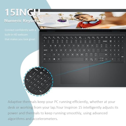 Image of Dell Inspiron 15 15.6 inch FHD Touchscreen Laptop, AMD Ryzen 5 7530U Processor (6-Core, up to 4.5GHz), 16GB RAM, 512GB SSD, AMD Radeon Graphics, Lightweight & Portable for Home, Student & Business, Win11