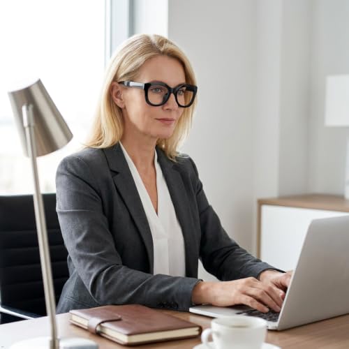 Image of Eyekepper 0.5 Reading Glasses for Women, 5 Pack Retro Readers
