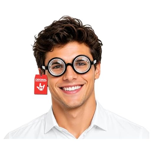 Nicky Bigs Novelties Round Bubble Thick Lensed Nerd Eye Glasses Fake Plastic Costume Prop