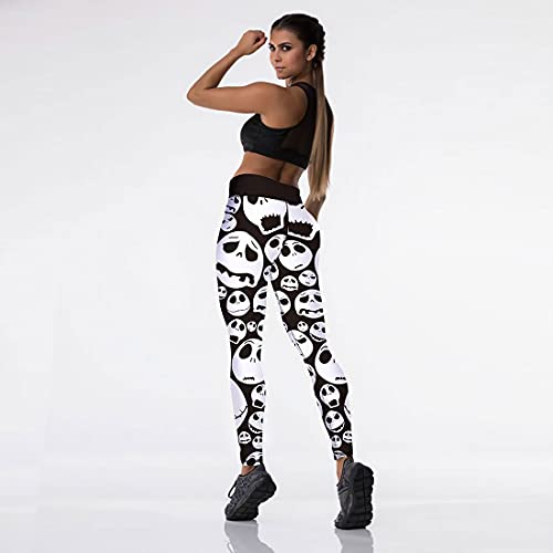 Jifre Yoga Fashion Tummy Control Slimming High Waist Workout Halloween Grimace Printed Long Pants For Gym Women's Sports #TOP2