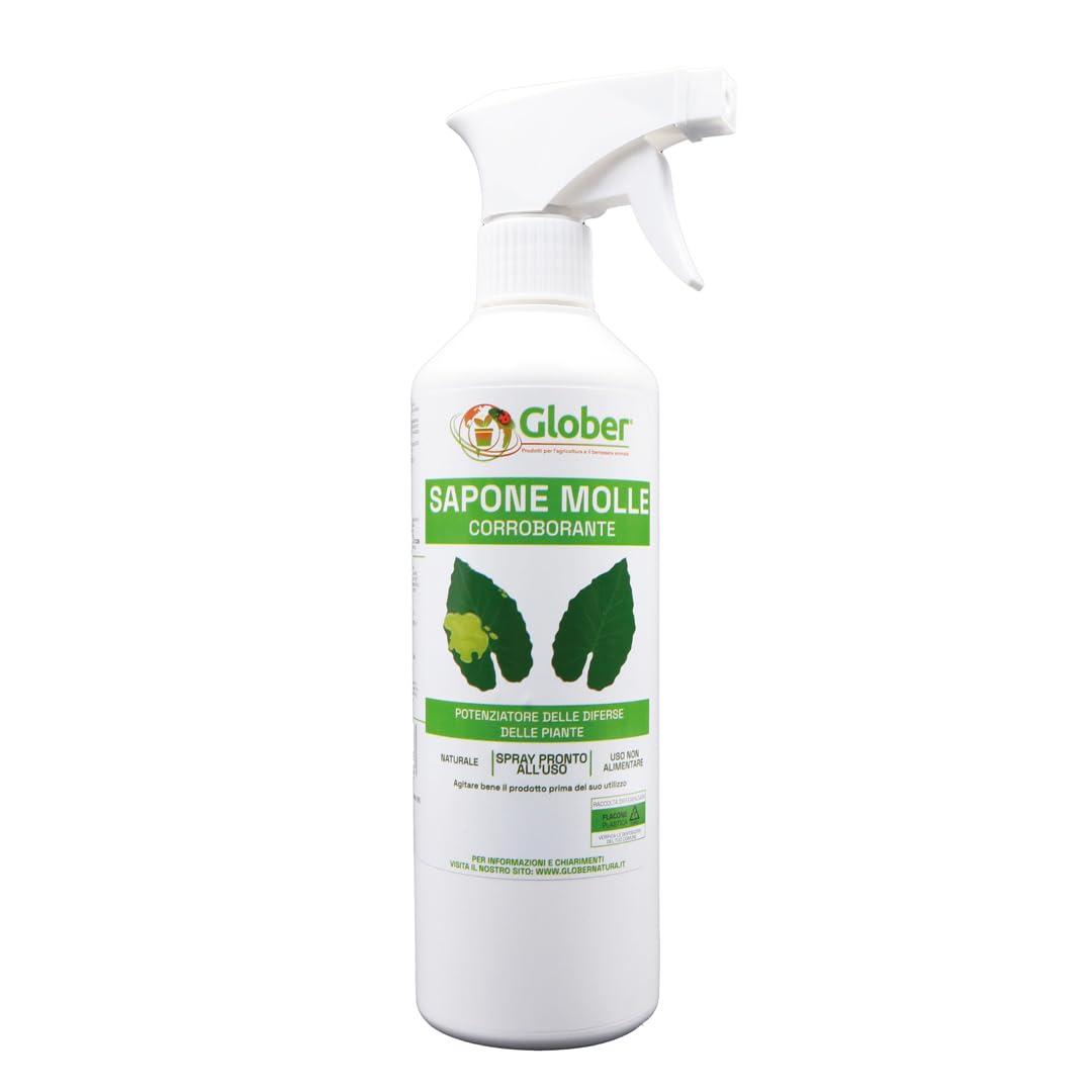 Solabiol Sapone Molle Nero Pronto Uso Lava Melata Biologico a Base di Olio di Oliva. Corroborante Che pulisce con Azione dissolvente immediata da Insetti parassiti e fumaggine 1 L