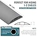 Floor Cord Cover, Cable Protector, 0.63W x 0.31H inches, Wire Cover for Extension Cords, Floor Cable Covers Prevent Cable Trips (Gray, 50-10 Feet)