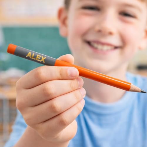 Image of Personalized Name Pencils for Kids - Set of 10 | Custom Name Engraved HB Pencils with Free Eraser & Sharpener | Perfect for School, Birthday Return Gifts | Naam Wali Pencil
