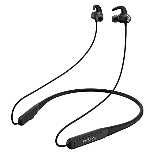 Image of Lava Probuds N11 Bluetooth Neckband with Dash Switch & 42 hrs Playtime, Quick Charge Technology(10min = 13hrs), IPX6 Rating, 12 mm Drivers and Pro Game Mode(Panther Black)