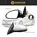 Dasbecan Left Driver Side Mirror Compatible With 2016 2017 2018 Kia Optima Rearview Mirror with Signal Light/Power Glass/Manual Folding/White Pearl Replace# KI1320200 87610-D5000 (5pin)