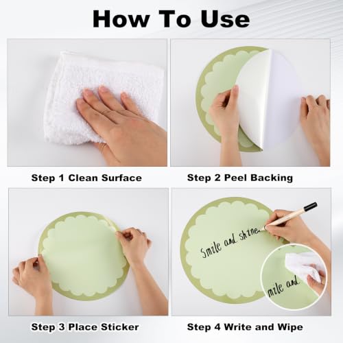 24 Pack Dry Erase Dots 11 Inch Circles Spots 8 Light Colors Removable Whiteboard Stickers for Classroom Teachers Students Wall Table Desk & Floor Decals — view 4
