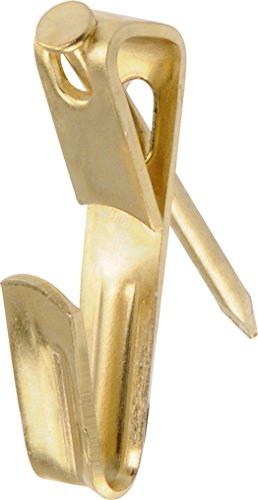 Image of Hillman 42083 Brass Conventional Picture Hangers (20lb) 50 Pack