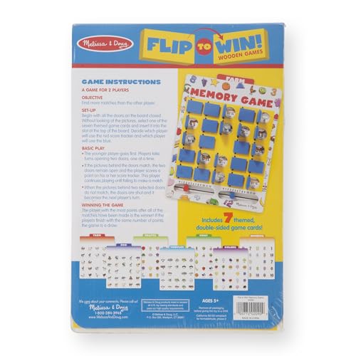 Melissa & Doug Flip-to-Win Portable Wooden Travel Game Board with 25 Flaps & Cards - image 9