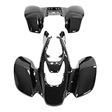 Kojem Front&Rear Fender Set Plastic Kit Compatible with 1999-2004 Honda TRX 400EX Black
