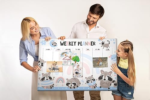 Tableau mural pour bureau en liège afin de structurer le programme des enfants