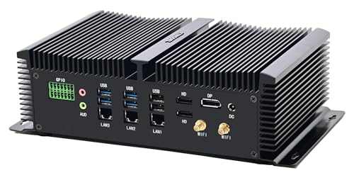 KINGDEL Potente mini PC Core i5-1235U 12 núcleos máximo 4.40GHz 16GB DDR5 RAM 512GB NVMe SSD PC de computadora compatible con resolución 8K 2xHD/DP/USB3.0 i226 LAN/COM RS232
