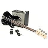 1 Stück Fender 0301972606 Electric Guitar Solid 4Strings Black Guitar – Gitarre