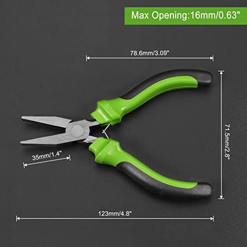 Image of 5 Inch Flat Nose Plier Smooth Jaw Flat Nose Duck Bill Pliers with Spring Jewelry Making Wire Bending Warpping Shaping Handcraft Making Repair Tool
