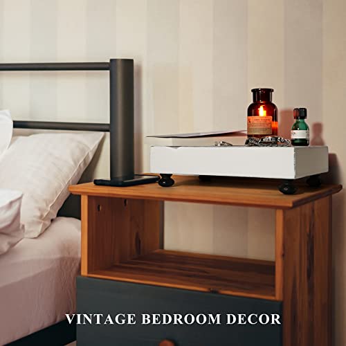 Homko Wood Riser For Kitchen Counter Decor, Farmhouse Pedestal Stand Tray Organizer With Non-Slip Mat, Modern Dish Soap Display Tray For Home Decor(White) #TOP3