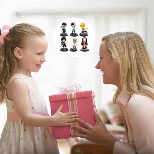 Image of FUNFOB Anime Action Figure Set of 6 Height-6.5 to 7.5cm | Mini Figures Collectible PVC Multicolour | Devil Basic Set..