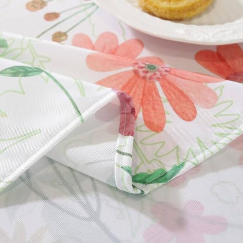 Nappe rectangulaire Eucalyptus Aquarelle 140x280 pour grand repas - 7